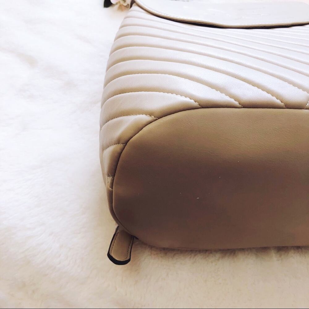 Sam Edelman Ivory Quilted Faux Leather Backpack - Picture 6 of 12